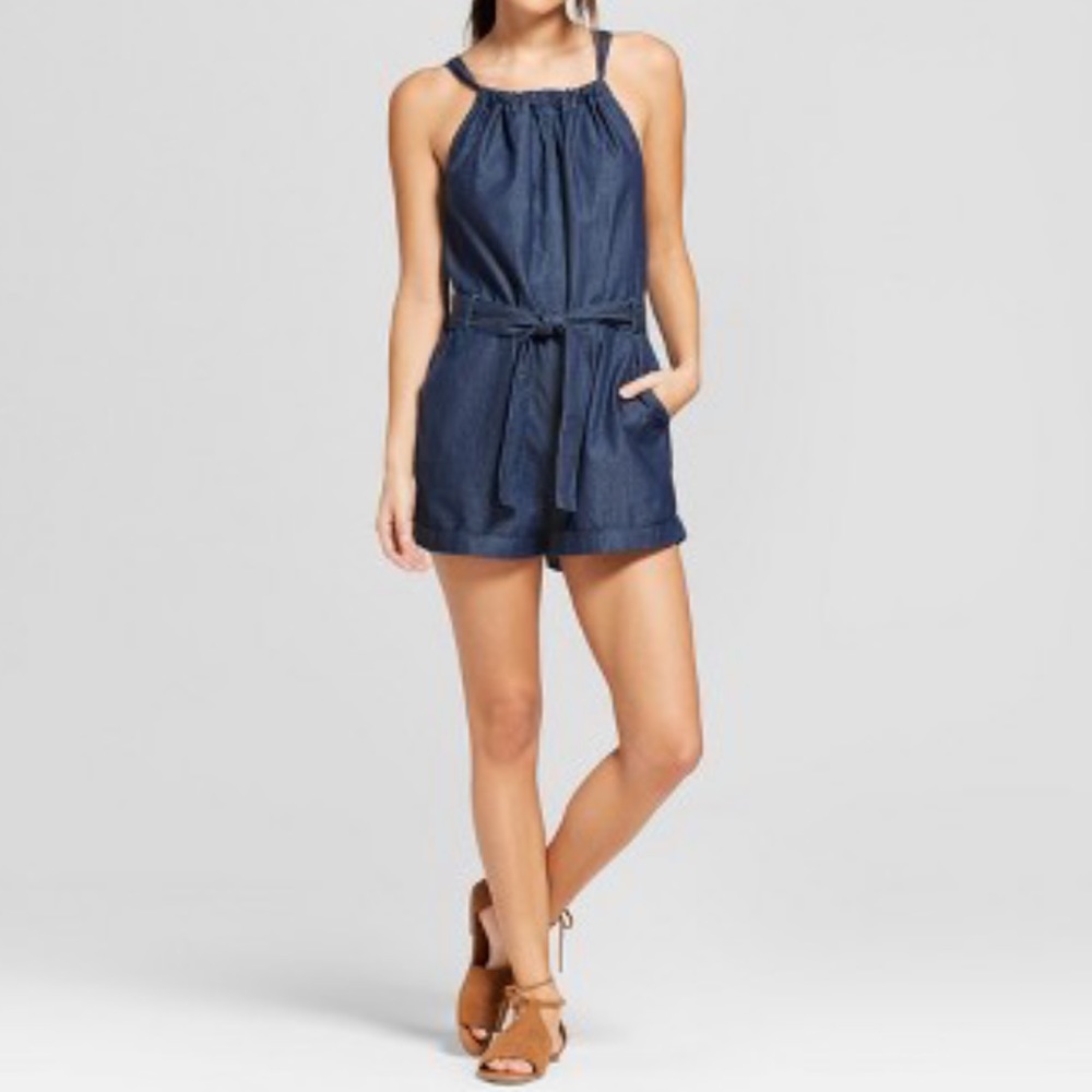 Denim Romper